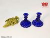 VẺ ĐẸP CỔ ĐIỂN VÀ HUYỀN BÍ – CHÂN NẾN THỦY TINH XANH COBALT