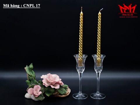  Chân nến pha lê Mikasa Tulip Taper cổ điển . 