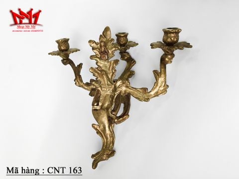  Cặp chân đèn nến gắn tường bằng đồng xưa của Pháp. 