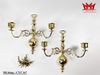 Cặp chân nến gắn tường bằng đồng 2 nhánh.