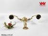 Cặp chân nến gắn tường bằng đồng 2 nhánh.