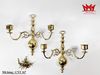 Cặp chân nến gắn tường bằng đồng 2 nhánh.