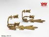 Cặp chân nến treo tường bằng đồng họa tiết bông lúa CNT 171
