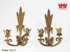 Cặp chân nến treo tường bằng đồng họa tiết bông lúa CNT 171