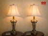 Cặp đèn ngủ cổ điển của Châu Âu với chất liệu được làm bằng combosite cứng cáp.