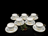 Bộ 7 tách trà Golden Rhapsody cổ điển của Royal Adderley (Ridgway), sứ cao cấp, sản xuất tại Anh