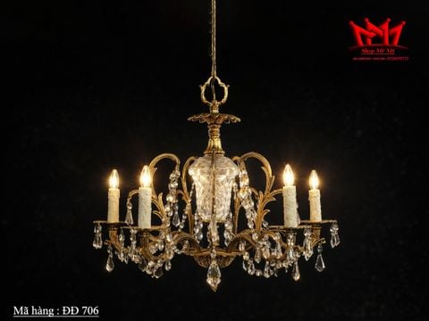  Đèn Chùm Đồng Pha Lê Cổ Điển Tây Ban Nha 