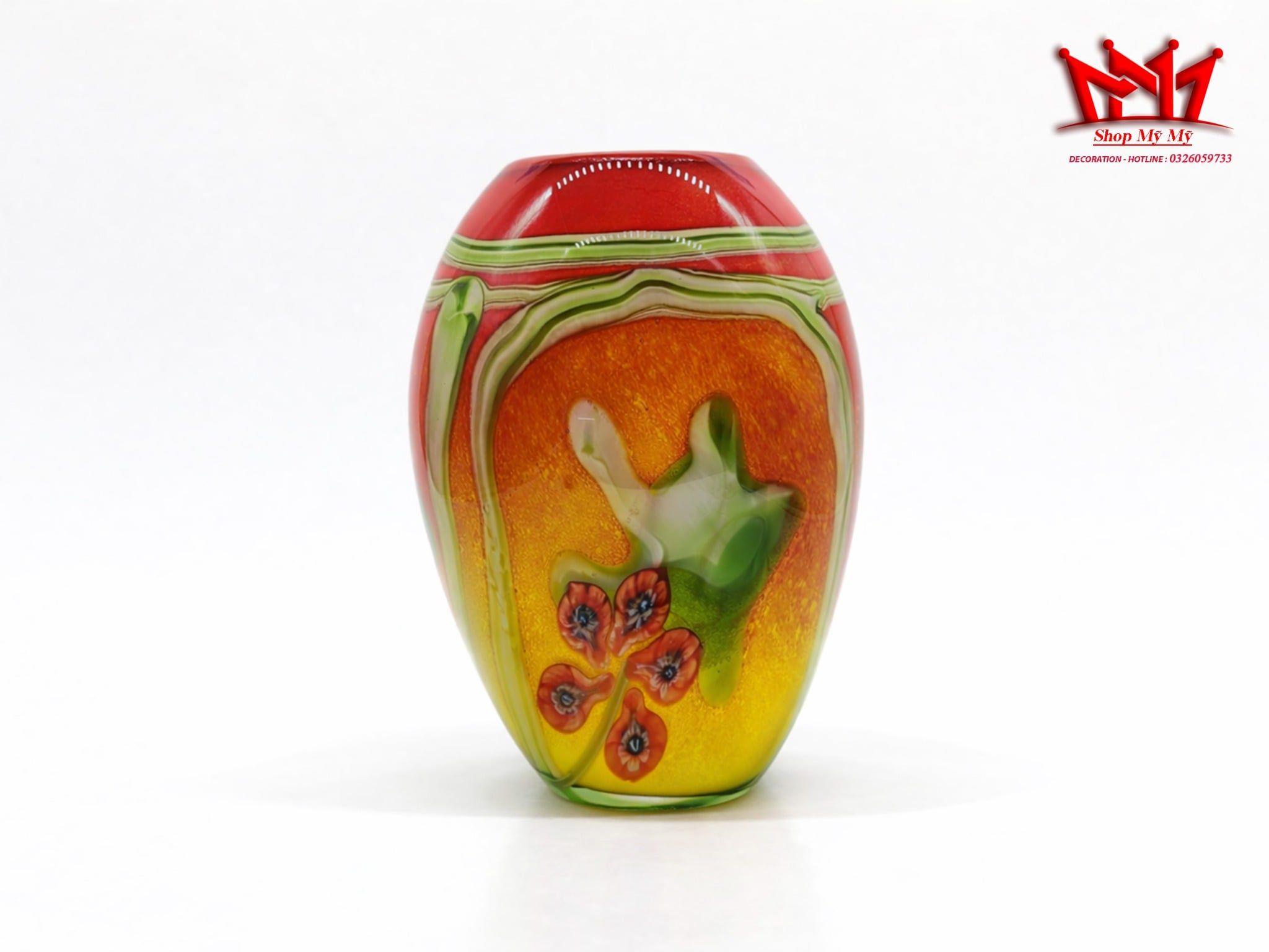 Bình thủy tinh nghệ thuật Retro studio cổ điển, hàng cực kì hiếm