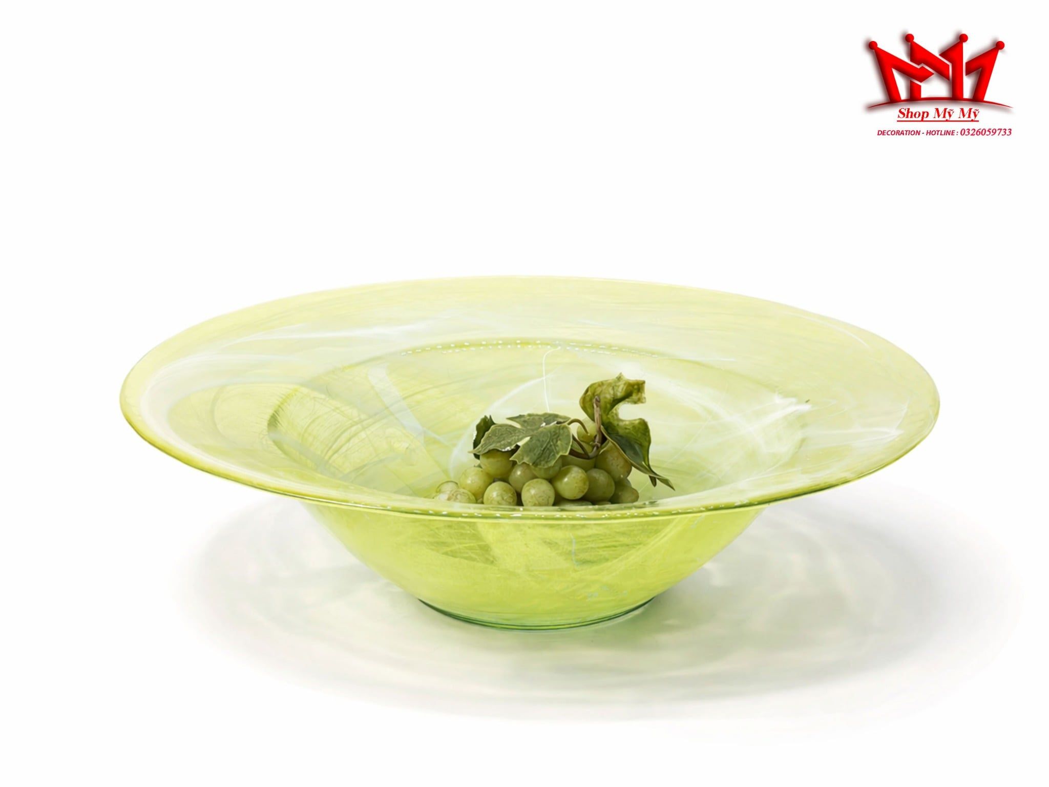 Bát Thủy Tinh Nghệ Thuật Cao Cấp TPL 346 – Sắc Xanh Cốm Tinh Tế