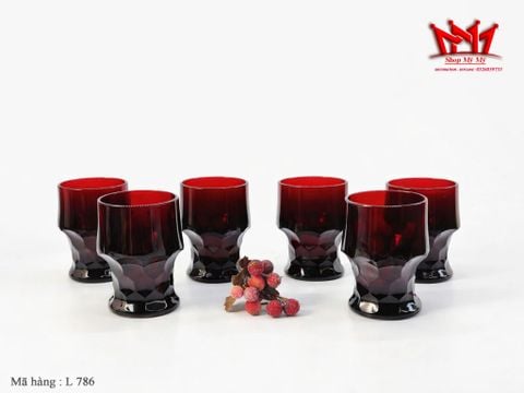  Bộ 14 Ly Thủy Tinh Nghệ Thuật L 786 – Sắc Đỏ Ruby Quyền Quý & Sang Trọng 