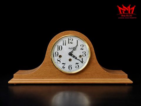  Đồng hồ vai bò Sligh 3 lỗ 5 gông thùng gỗ đẹp cùng mặt số niềng vàng sáng . 