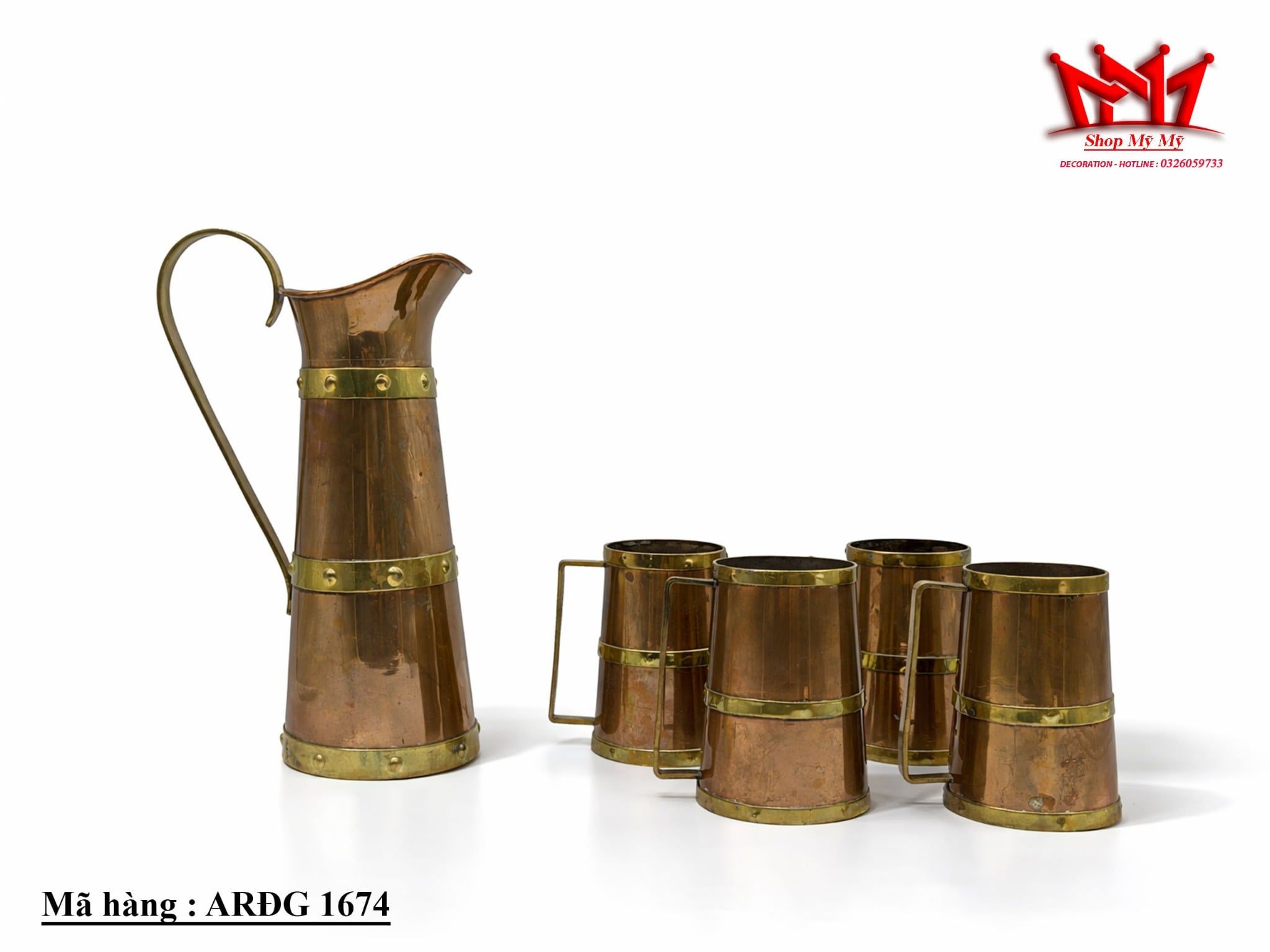 BỘ BÌNH CỐC ĐỒNG RUSTIC – VẺ ĐẸP MỘC MẠC