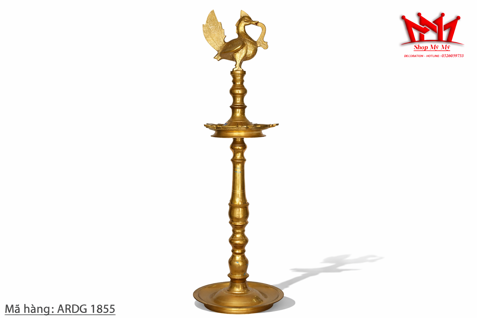 ĐÈN ĐỒNG CHIM CÔNG (DIYA) ARĐG 1855 – ÁNH SÁNG CỦA SỰ THỊNH VƯỢNG VÀ BÌNH AN