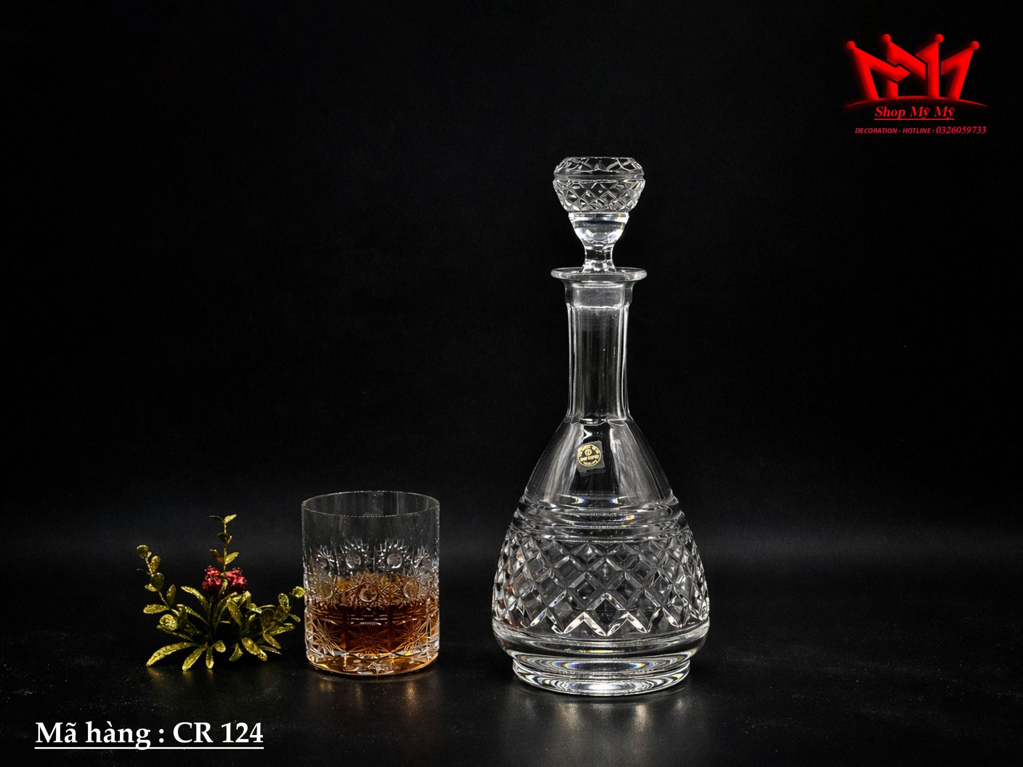 BÌNH DECANTER PHA LÊ – ĐẲNG CẤP THƯỞNG THỨC NGHỆ THUẬT  ( CR 124 )