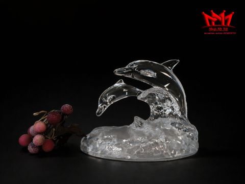  TƯỢNG CÁ HEO THỦY TINH CRISTAL D'ARQUES (PHÁP) – SỰ BÌNH AN VÀ TINH KHÔI 