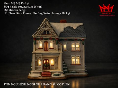  MÔ HÌNH NGÔI NHÀ TUYẾT CỔ ĐIỂN CÓ ĐÈN. (ARSS 611) 
