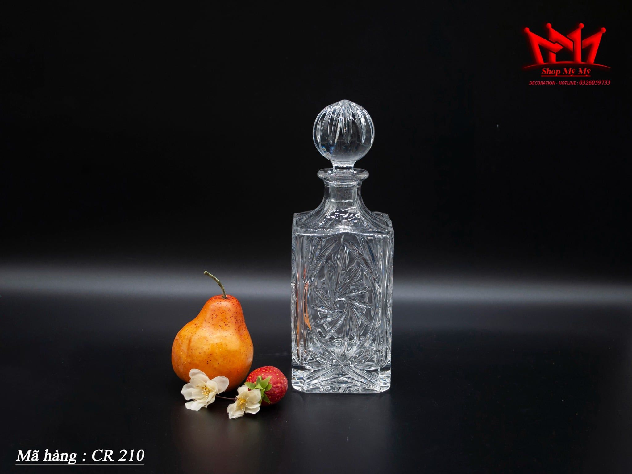 BÌNH PHA LÊ CẮT HOA VĂN – MÃ HÀNG CR 210
