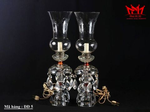  Cặp đèn ngủ thủy tinh hạt pha lê 