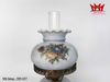 Đèn HURICAN cổ điển với 2 bóng trên dưới hình hoa vẽ tay.