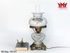 Đèn HURICAN cổ điển với 2 bóng trên dưới hình hoa vẽ tay.