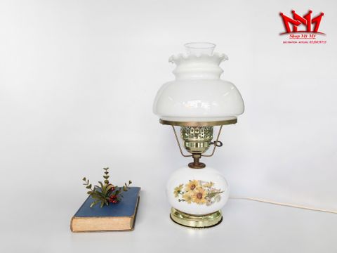  Đèn HURICAN cổ điển hình hoa, có 2 bóng trên và dưới· 