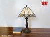 Đèn để bàn tiffany kính chóa vuông, thân đèn bằng atimon