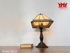 Đèn để bàn tiffany kính chóa vuông, thân đèn bằng atimon
