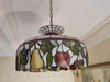 Đèn thả trần tiffany kính cổ điển của Mỹ hình trái cây màu đậm.