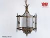 ĐÈN THẢ TRẦN LỒNG SẮT KHẢM THỦY TINH KHÓI