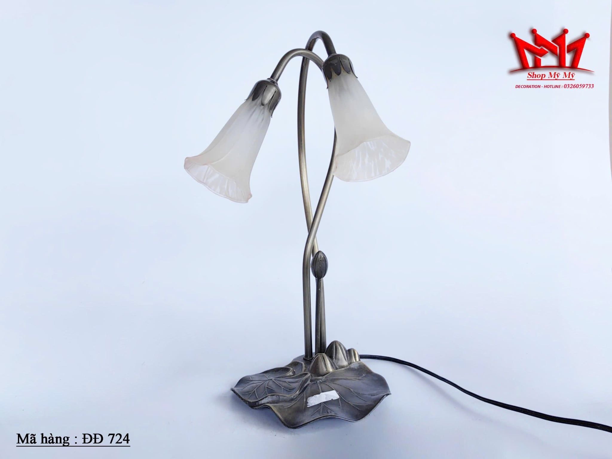 ĐÈN BÀN ATIMON DÁNG HOA CỔ ĐIỂN