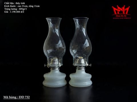  ĐÈN DẦU THỦY TINH CỔ ĐIỂN (ĐÈN ĐỂ BÀN & DECOR VINTAGE) 