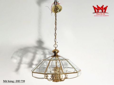  ĐÈN THẢ TRẦN ĐỒNG KÍNH PHONG CÁCH TÂN CỔ ĐIỂN 