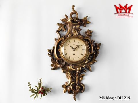  Đồng hồ treo tường bằng đồng thau nguyên khối Smiths 8 Day 4 Jewel . 