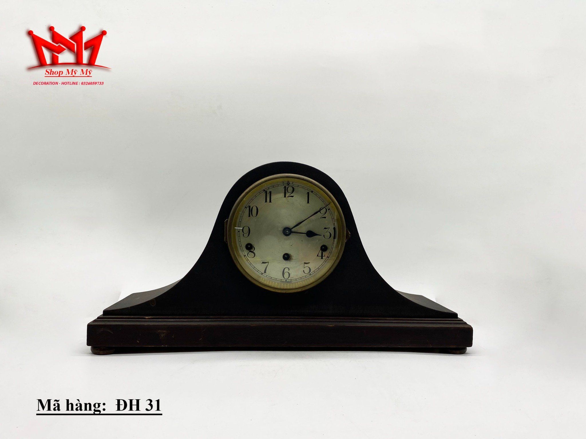 Đồng hồ để bàn lên dây 3 lỗ 5 gông có quả lắc của Đức
