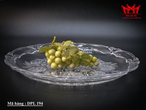  Đĩa Pha Lê Chạm Khắc Hoa Văn Cao Cấp Mã DPL 194 – Vẻ Đẹp Sang Trọng Trên Bàn Tiệc 