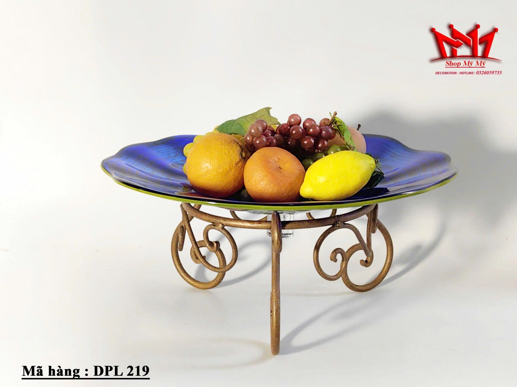 ĐĨA TRÁI CÂY THỦY TINH NGHỆ THUẬT (DPL 219)