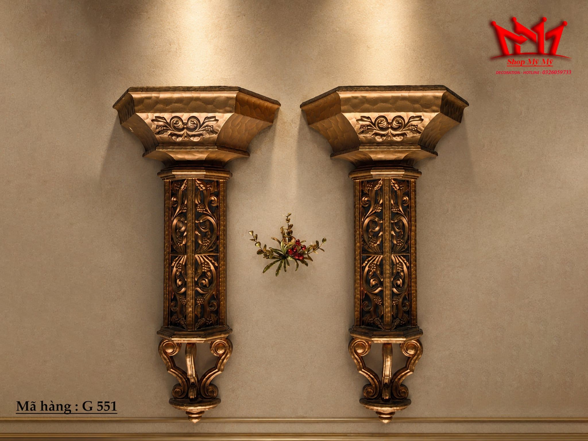 CẶP ĐÔN ĐÈN TREO TƯỜNG CLASSIC ĐƯỢC LÀM BẰNG COMPOSITE