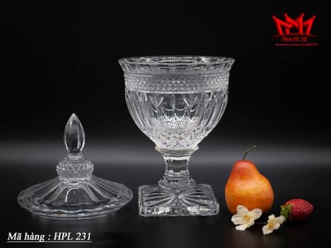  Hũ Pha Lê Có Nắp Cổ Điển HPL 231 