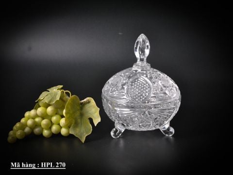  Hũ đựng kẹo pha lê cổ điển có chân đế của Đức 