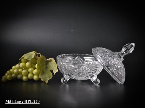  Hũ đựng kẹo pha lê cổ điển có chân đế của Đức 