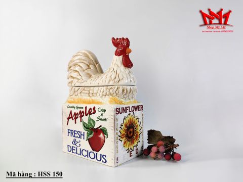  Hủ đựng bánh quy cổ điển hình con gà được sản xuất những năm 1990-1999. 