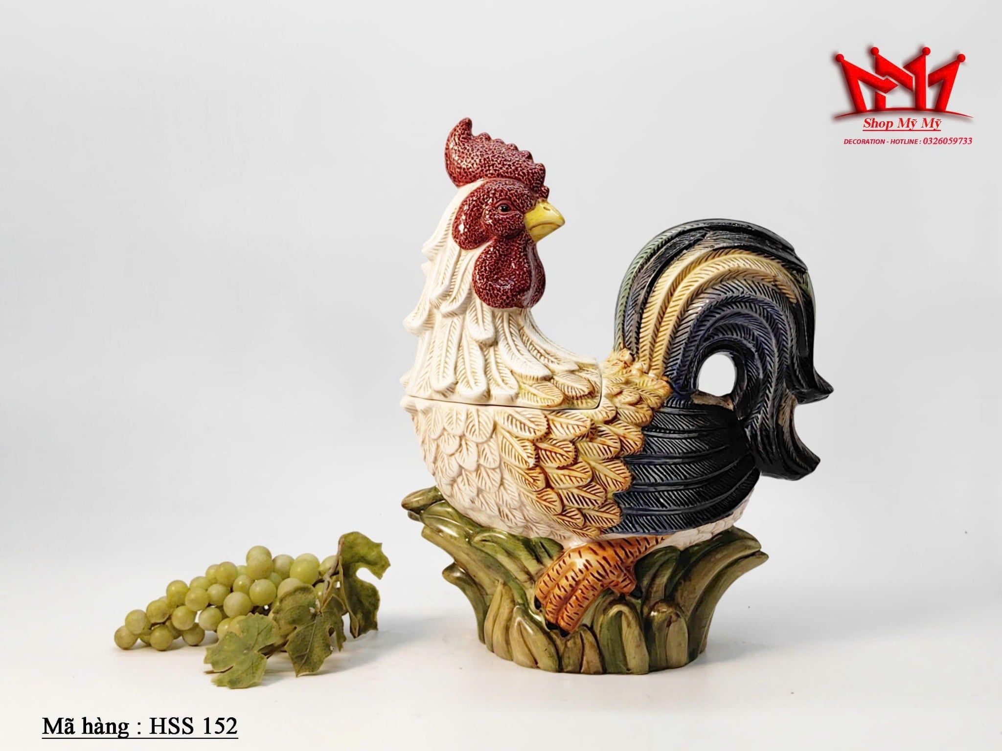 TƯỢNG GÀ SÀNH SỨ NGHỆ THUẬT – MÃ HÀNG HSS 152