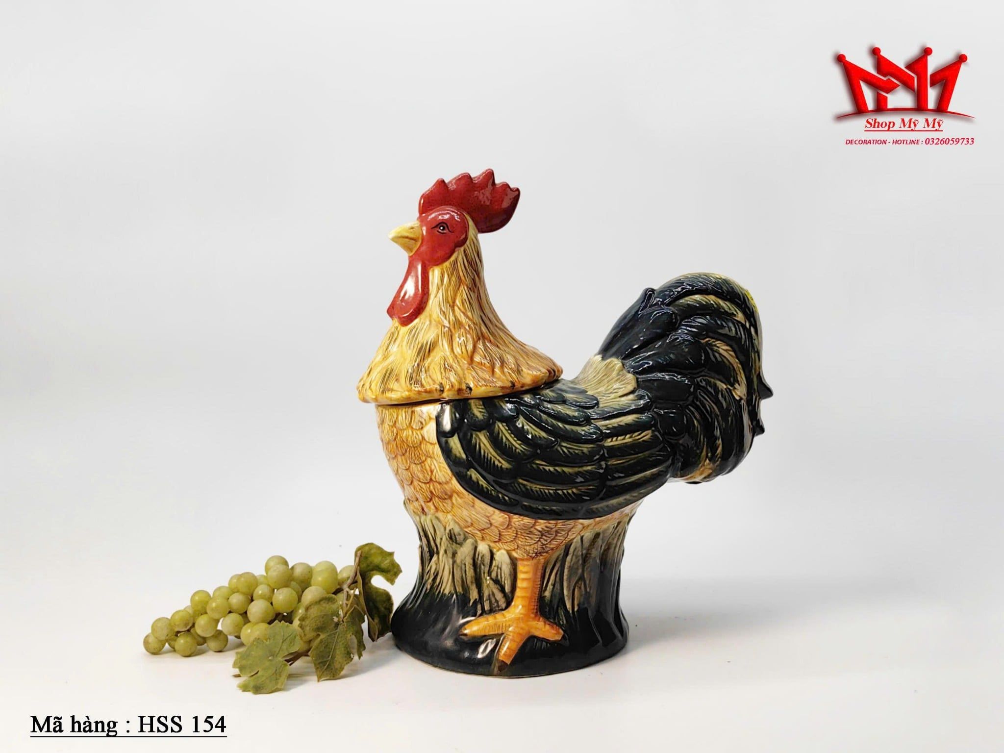 HỦ TƯỢNG GÀ SÀNH SỨ NGHỆ THUẬT – MÃ HÀNG HSS 154