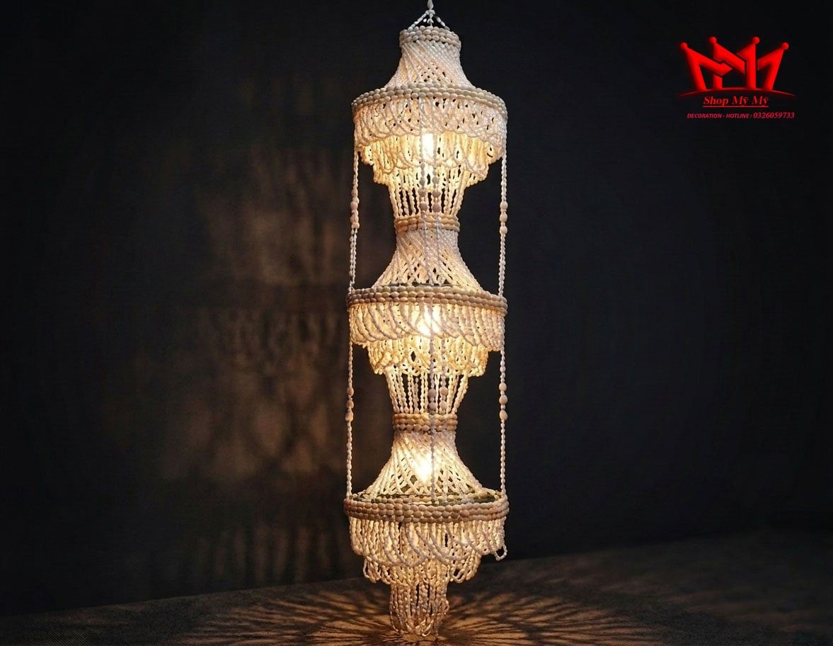 ĐÈN CHÙM VỎ SÒ CAO CẤP HAWAI – KIỆT TÁC ĐẠI DƯƠNG CHO KHÔNG GIAN SANG TRỌNG