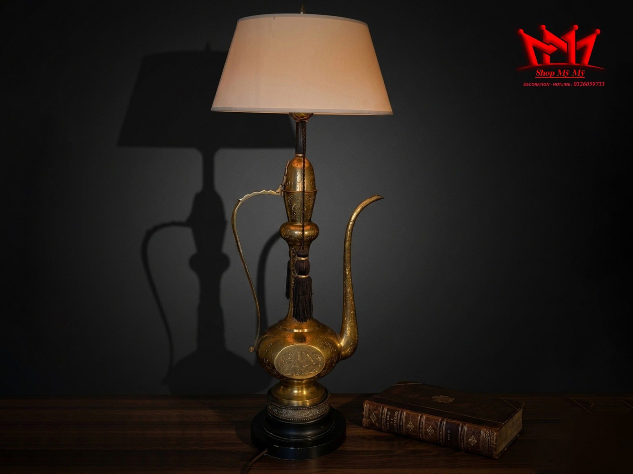 ĐÈN BÀN ĐỒNG HÌNH BÌNH ALADIN MÃ ĐĐ 191 – ÁNH SÁNG HUYỀN BÍ TỪ XỨ SỞ NGHÌN LẺ MỘT ĐÊM