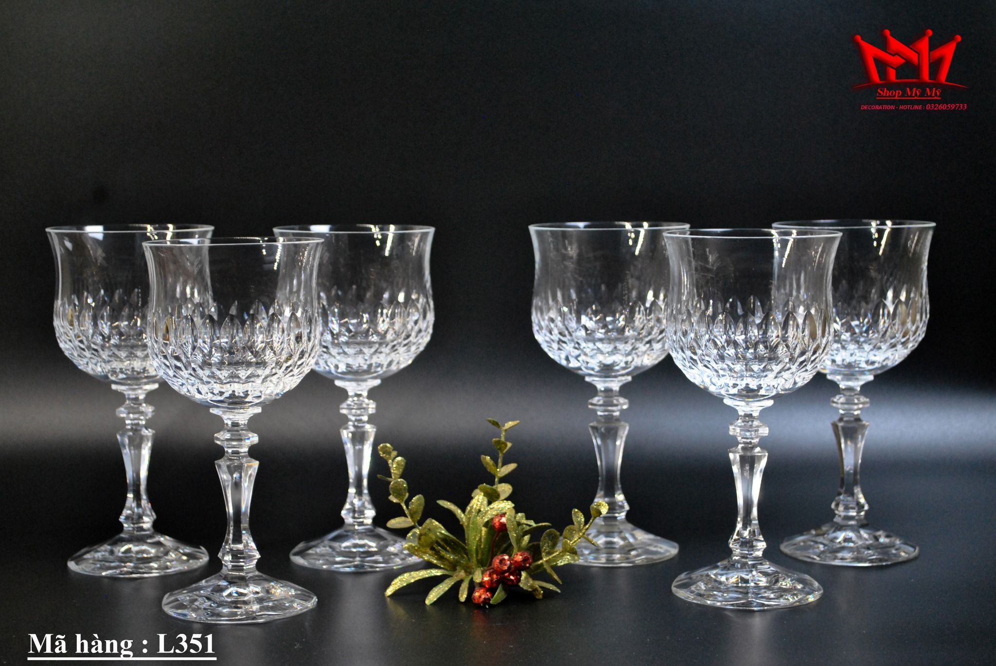 Bộ 6 ly pha lê của Đức.