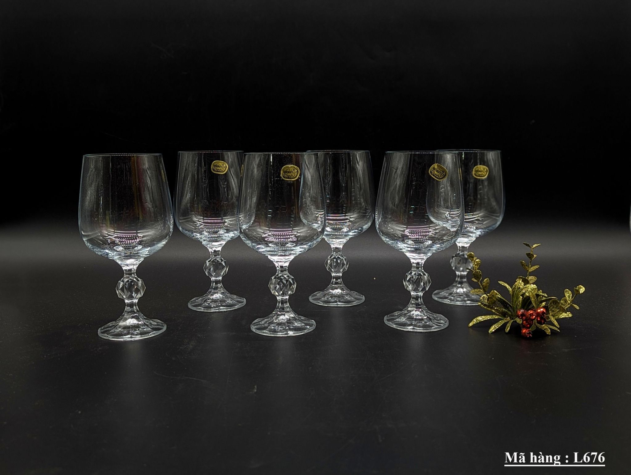 Bộ 6 ly pha lê của Bohemia