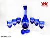 Bộ bình đựng rượu Bohemian xanh Cobalt
