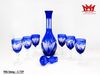 Bộ bình đựng rượu Bohemian xanh Cobalt