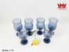 Bộ 6 ly thủy tinh xanh họa tiết hoa văn (L 770)